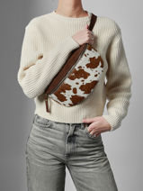 Sac Banane Milano Marron mucca VM25061-vue-porte