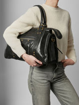 A4 Size Shoulder Bag Spazzolato Leather Milano spazzolato SP24095-vue-porte