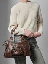 Sac Port Main Spazzolato Cuir Milano Marron spazzolato SP24094-vue-porte