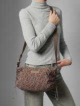 Sac Bandouli�re Skara Small Leo Kapten and son Gris leo SL-vue-porte