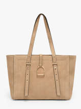 Shoulder Bag Altesse Suede Leather Etrier Beige altesse suede EASU088S