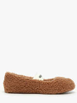Shearling Ballerina Flats Moon boot Brown women D2400010