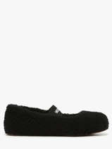 Shearling Ballerina Flats Moon boot Black women D2400010
