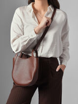 Longchamp Le foulonn� Messenger bag Brown-vue-porte