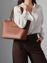 Longchamp Epure Hobo bag Brown-vue-porte