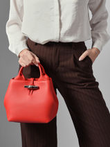 Longchamp Le roseau Handbag Red-vue-porte