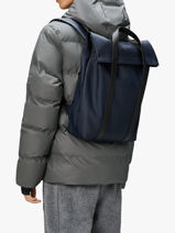 2 Way Tote Backpack Rains Blue city 12940-vue-porte