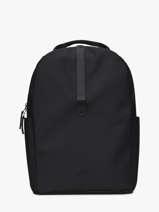 Clip Front Backpack - 1 Compartment Backpack With 16" Laptop Sleeve Rains Black city 14890