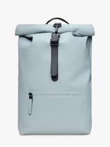 Rolltop Rucksack - 1 Compartment Backpack With 14" Laptop Sleeve Rains Blue city 13320