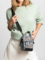 Nano Bag Crossbody 1 Compartment Cabaia Black adventurer NANOBAG-vue-porte