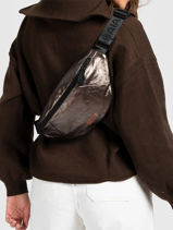 Medium Reversible Belt Bag Cabaia Brown belt bag BELTBAGM-vue-porte