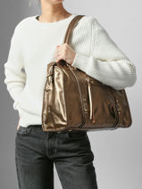 A4 Size Shoulder Bag Gallantry Brown format a4 5B-vue-porte
