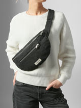 Recycled Cotton Orsel Belt Bag Rivedroite Black timeless ORSELTIM-vue-porte