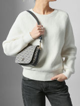 Sac Port paule Th Jacquard Polyurethane Tommy hilfiger Bleu th jacquard AW17447-vue-porte