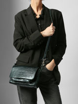 Sac Bandouli�re Diane S Minuit Cuir Paul marius Vert minuit DIANSMIN-vue-porte