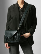 Sac Bandoulire Suzon M Minuit Cuir Paul marius Vert minuit SUZOMMIN-vue-porte
