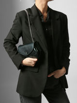 Leather Gustave Minuit Evening Bag Paul marius Green minuit GUSTPMIN-vue-porte