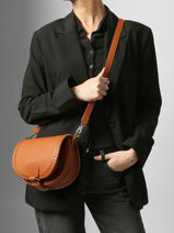 Sac Bandouli�re Bobo S Cuir Paul marius Bleu vintage S-vue-porte