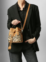 Leather Xs Capucine Leopard Crossbody Bag Paul marius Beige leopard CAPUXLEO-vue-porte