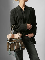 Sac Port� Main Premier Flirt Cuir Lancel Orange premier flirt A13372-vue-porte