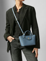 Longchamp Epure Sacs port travers Bleu-vue-porte