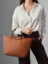 Longchamp Le pliage original Sacs port� main Marron-vue-porte