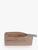 Wallet Leather Lancaster Beige paris pm 22-vue-porte