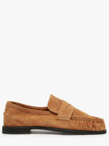Moccasins In Leather Pavement Brown women 2