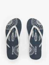 Nu-pieds � Talon Isotoner Bleu women 94163