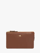 Porte-monnaie Cuir Yves renard Marron foulonne 29362