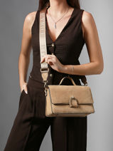 Crossbody Bag M Altesse Suede Etrier Beige altesse suede EASU048M-vue-porte
