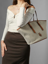 Shoulder Bag Camargue Leather Etrier Brown camargue ECAM168L-vue-porte