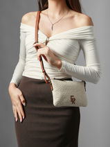 Shoulder Bag Camargue Leather Etrier Beige camargue ECAM0141-vue-porte