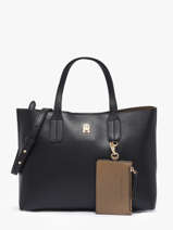 Sac Port� �paule Th Icon Polyester Tommy hilfiger Noir th icon AW18233
