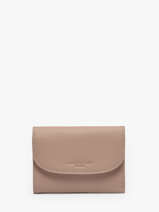 Portefeuille Cuir Lancaster Beige paris pm 24
