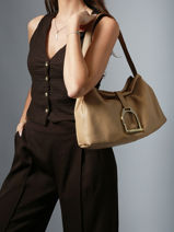 Shoulder Bag Etalon Leather Etrier Beige etalon EETA197S-vue-porte