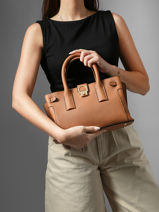 Sac Port� Main S Equestre Cuir Etrier Marron equestre EEQT142S-vue-porte