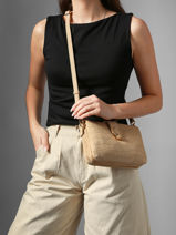 Shoulder Bag Equestre Croco Leather Etrier Beige equestre croco EECQ0143-vue-porte