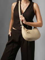 Shoulder Bag Torsade Leather Etrier Beige torsade ETOS167M-vue-porte