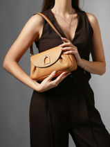 Shoulder Bag Shadow Leather Etrier Yellow shadow ESHA163S-vue-porte