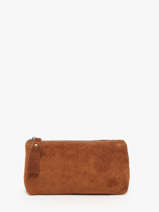 Pouch Velvet Leather Milano Brown velvet VE22114