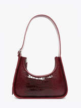 Sac Port� �paule Croco Vernis Paul marius Rouge croco vernis VICTXCRV