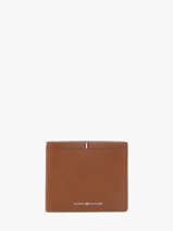Wallet Corporate Leather Tommy hilfiger Brown corporate AM13970