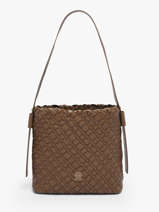 Sac Port� �paule Th Braided Polyester Tommy hilfiger Marron th braided AW18160