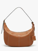 Large Leather Victoire Hobo Bag Lancel Brown victoire A13994