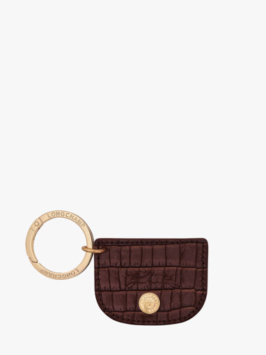 Longchamp Longchamp pocket croco Porte cl�s Marron