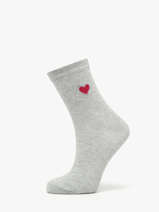 Chaussettes Femme Lurex Heart Pieces Gris socks women 17159116