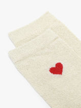 Chaussettes Femme Lurex Heart Pieces Or socks women 17159116-vue-porte
