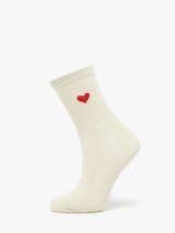 Chaussettes Femme Lurex Heart Pieces Or socks women 17159116