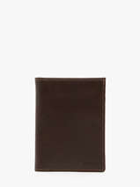 Wallet With Card Holder Leather Etrier Brown oil EOIL5016